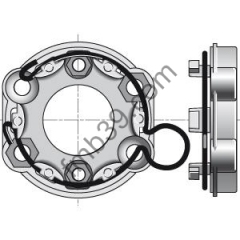 Pour moteurs SOMFY Support universel avec anneau à boucle