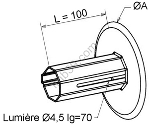 Flasques de guidage Flasques coulissantes pour tube octo de 40