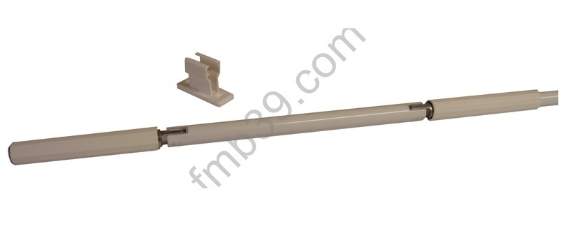 Tringles assemblées Tringle oscillante coloris blanc Ø 12 mm - Lg 1500 mm