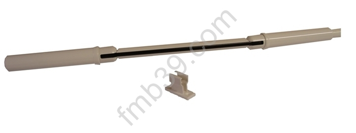 Tringles assemblées Tringle oscillante coloris blanc Ø 12 mm - Lg 1500 mm