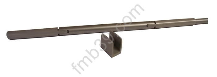Tringles assemblées Tringle oscillante coloris gris alu Ø 12 mm - Lg 1725 mm