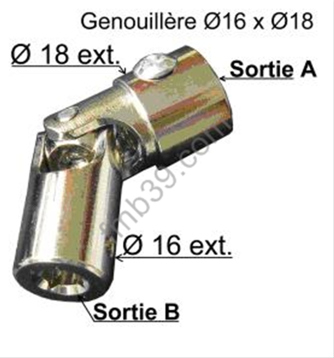 Genouillères - Manchons Genouillère acier Ø 12 mm / carré de 6 mm