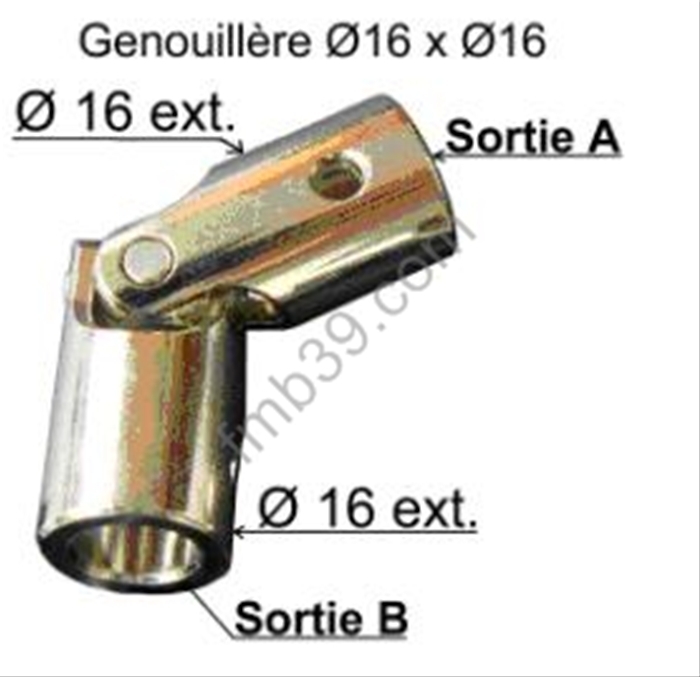 Genouillères - Manchons Gennouillère acier Ø 10 / Ø 10 mm