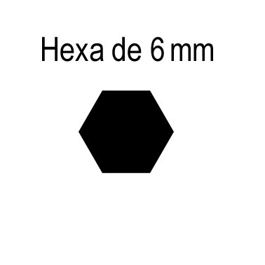 Tiges de sorties Hexa de 6 mm