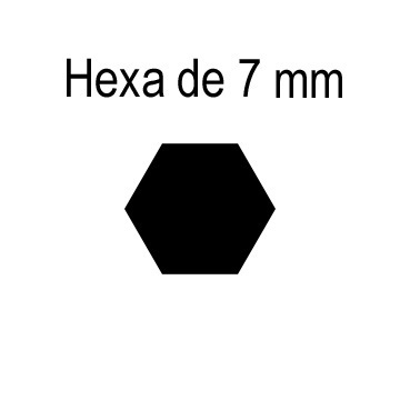 Tiges de sorties Hexa de 7 mm