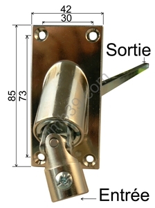 Sorties de caissons - Blocs guide - Cardans Doubles cardans à 90°