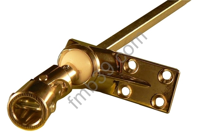 Sorties de caissons - Blocs guide - Cardans Sorties de caisson à 45° platine zamac 4 trous 59 x 22 mm