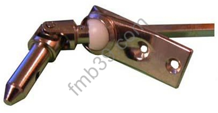 Sorties de caissons - Blocs guide - Cardans Sortie de caisson à 45° pion mâle platine zamac 2 trous 59 x 22 mm