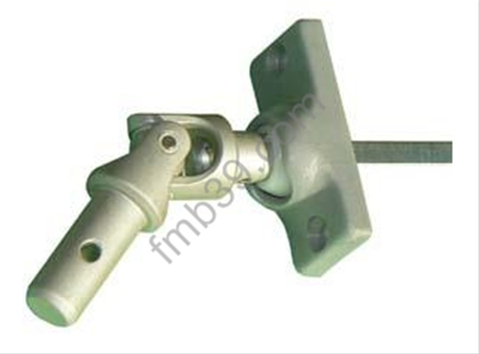 Sorties de caissons - Blocs guide - Cardans Sortie de caisson PVC à 45° pion mâle platine 2 trous 52 x 22 mm