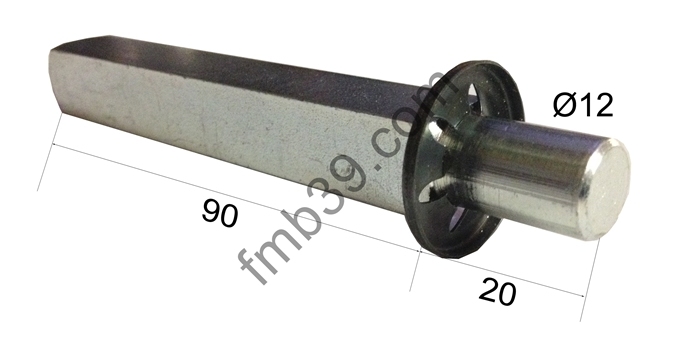 Accessoires de stores Axe carré de 13 pion de Ø 12 mm