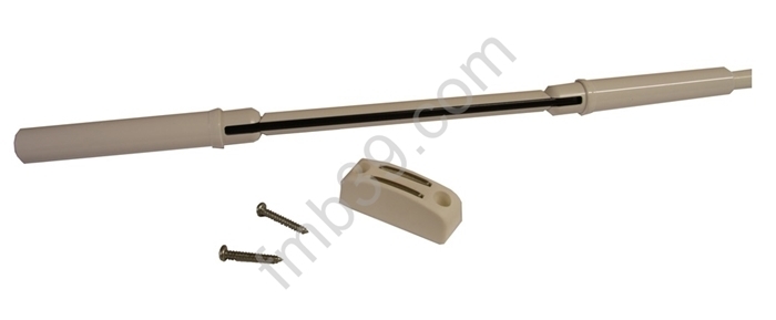Tringles assemblées Tringle oscillante coloris blanc Ø 12 mm - Lg 2100 mm