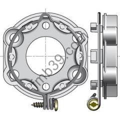 Pour moteurs SOMFY Support tarraudé avec anneau verrouillable