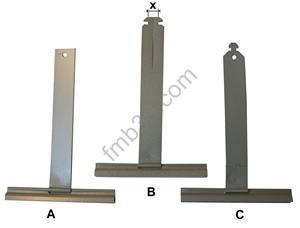 Attaches tabliers Attaches aluminium plastifié pour lames de 8 mm