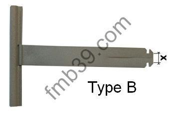 Attaches tabliers Attaches aluminium plastifié pour lames de 14 mm