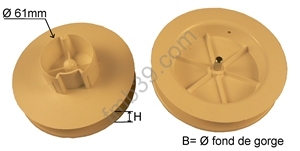 Poulies et embouts pour stores Poulies de sangle pour Tube DEPRAT 62