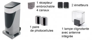 Moteurs de portails Kit NICE SLIGHT pour portail coulissant 6 ml maxi (sur cde) - Crémaillères